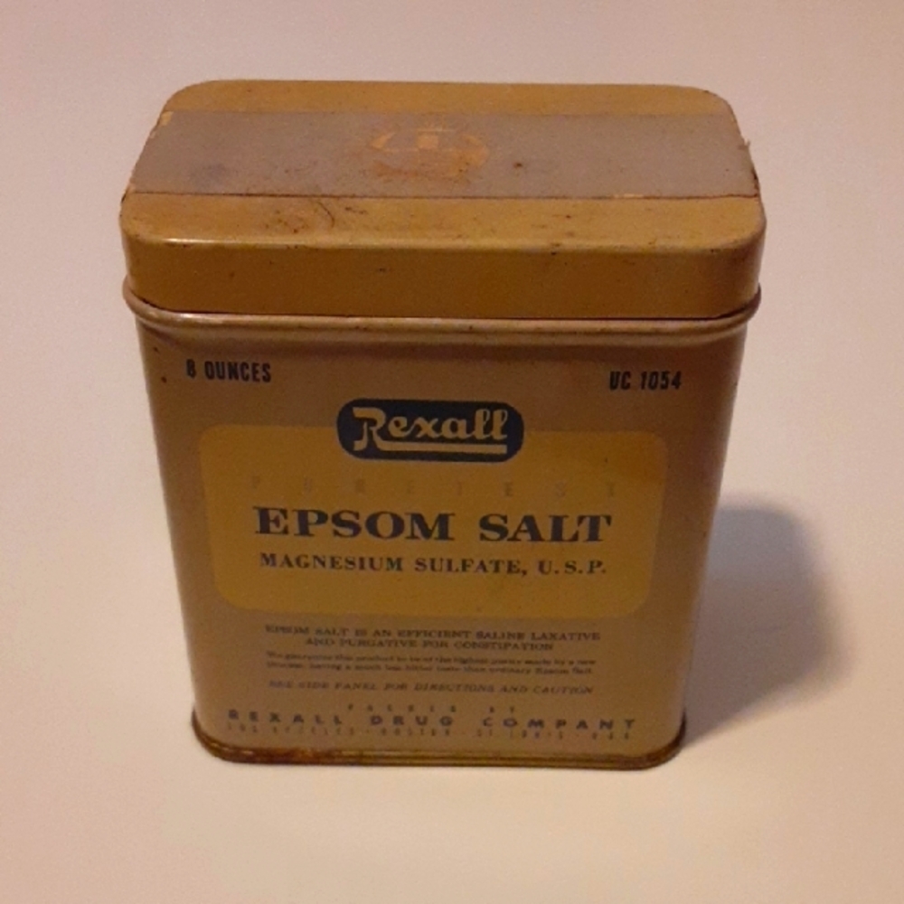 Vintage Rexall Epsom Salt Tin